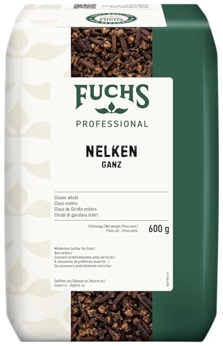 Fuchs Professional - Nelken ganz | Gewürznelken für Rotkohl, Weihnachtsgebäck oder Glühwein | Profi-Qualität für Großverbraucher | 0,6 kg im recyclebaren Beutel von Fuchs Professional