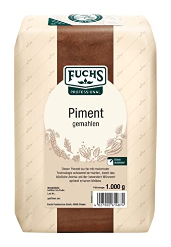 Fuchs Professional - Piment gemahlen | Pimentpulver zum Würzen von dunklem Fleisch sowie eingelegtes Gemüse | 1 kg im großen Beutel von Fuchs Professional