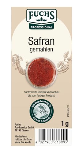 Fuchs Professional - Safran gemahlen | Premium-Gewürz für Gerichte wie Paella oder Risotto | 1 g in der Dose von Fuchs Professional