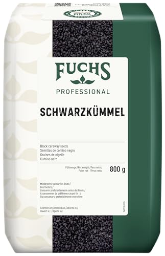 Fuchs Professional - Schwarzkümmel | Als Topping, ideal für Gemüsecurrys oder Brot | Profi-Qualität für Großverbraucher | 0,8 kg im recyclebaren Beutel von Fuchs Professional