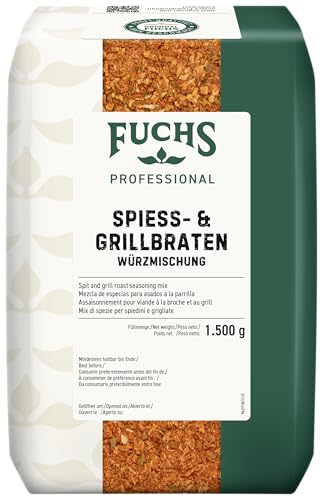 Fuchs Professional - Spieß- und Grillbraten Würzmischung | Gewürz für Spießgerichte, auch für Gemüsespieße geeignet | Profi-Qualität für Großverbraucher | 1,5 kg im recyclebaren Beutel von Fuchs Professional