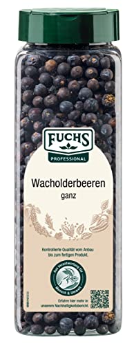 Fuchs Professional - Wacholderbeeren ganz | Ideal zum Würzen von Sauerbraten oder Sauerkraut| 300 g im großen Streuer von Fuchs Professional