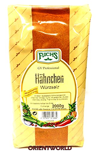 2 x 2000g (2er Pack) Fuchs Hähnchen Würzsalz Hähnchengewürz Würzpulver von Grace nnvg