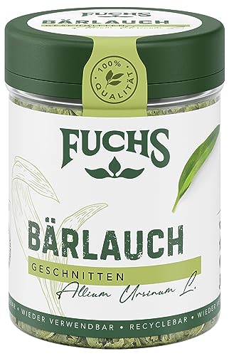 Fuchs Gewürze - Bärlauch geschnitten - würzige Schärfe für Quark-Dips, Frischkäse oder Risotto - natürliche Zutaten - 8 g in wiederverwendbarer, recyclebarer Dose von Fuchs