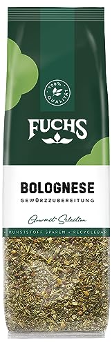 Fuchs Gewürze – Bolognese Gewürzzubereitung im recyclebaren Nachfüllbeutel, Gewürzmischung mit italienischen Kräutern, für Spaghetti- und weitere Pasta-Saucen - 50 g von Fuchs