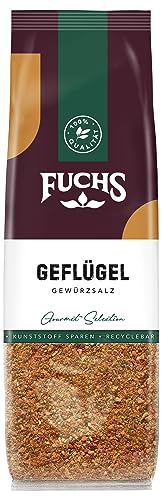 Fuchs Gewürze - Geflügel Gewürzsalz im recyclebaren Nachfüllbeutel, Salz zum Würzen von leichten Geflügelgerichten - 80 g von Fuchs