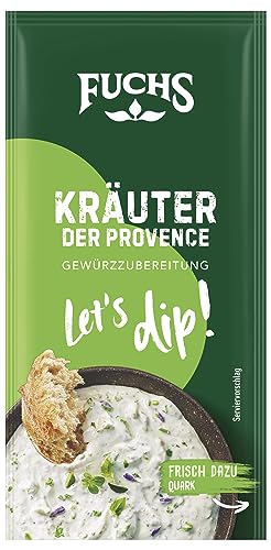 Fuchs Gewürze - Let's dip! Kräuter der Provence Gewürzzubereitung, Gewürz für Kräuterquarkdip, 7,5 g im Beutel von Fuchs