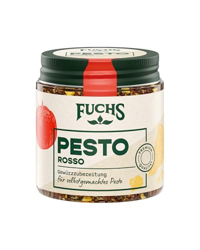 Fuchs Gewürze - Pesto Rosso Gewürzzubereitung | Für selbstgemachtes Pesto Rosso | Pesto Gewürzzubereitung in Premium-Qualität | 50 g im wiederverschließbaren Gewürzglas von Fuchs