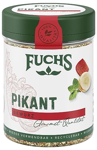 Fuchs Gewürze - Pikant Gewürz - pikantes Allrounder-Gewürz ohne Salz für Rührei oder Steak - natürliche Zutaten - 60 g in wiederverwendbarer, recyclebarer Dose von Fuchs