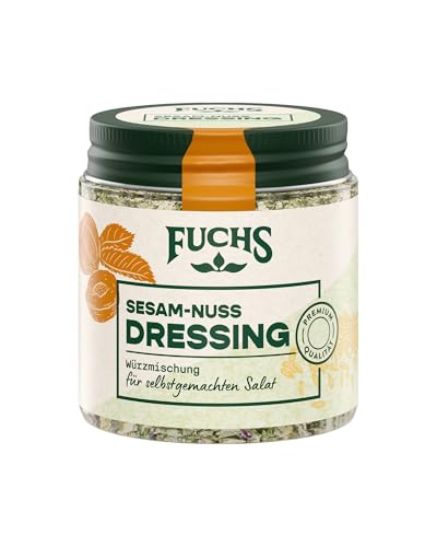 Fuchs Gewürze - Sesam-Nuss Dressing Würzmischung | Für selbstgemachten Salat mit Haselnuss & Sesam | Dressing Würzmischung in Premium-Qualität | 65 g im wiederverschließbaren Gewürzglas von Fuchs