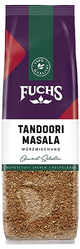 Fuchs Gewürze - Tandoori Masala Würzmischung im recyclebaren Nachfüllbeutel, zum Verfeinern von Fleisch-, Fisch- und Geflügel-Gerichten - 70 g von Fuchs