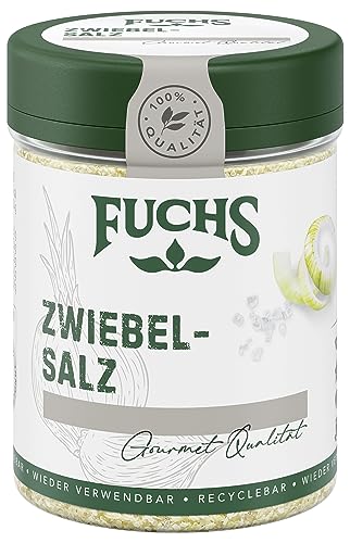 Fuchs Gewürze - Zwiebelsalz - zum Würzen von Kartoffel- oder Fleischgerichten - natürliche Zutaten - 90 g in wiederverwendbarer, recyclebarer Dose von Fuchs