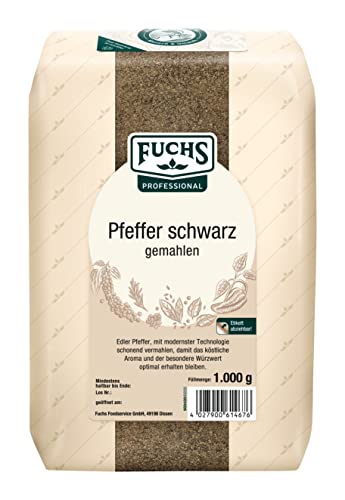 Fuchs Pfeffer schwarz gemahlen (1 x 1 kg) von Fuchs Professional