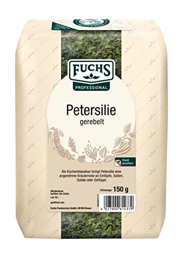 Fuchs Professional - Petersilie gerebelt | Kräuternote für Eintöpfe, Salate und Suppen | 150 g im großen Beutel von Fuchs Professional