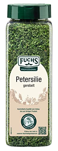 Fuchs Professional - Petersilie gerebelt | Kräuternote zum Verfeinern zahlreicher Gerichte | Mit praktischem Streuaufsatz | 100 g im großen Streuer von Fuchs Professional