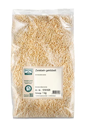 Fuchs Professional - Zwiebeln gekibbelt | Zum Würzen von Hackfleischgerichten oder Zwiebelsuppe | 1 kg im großen Beutel von Fuchs Professional