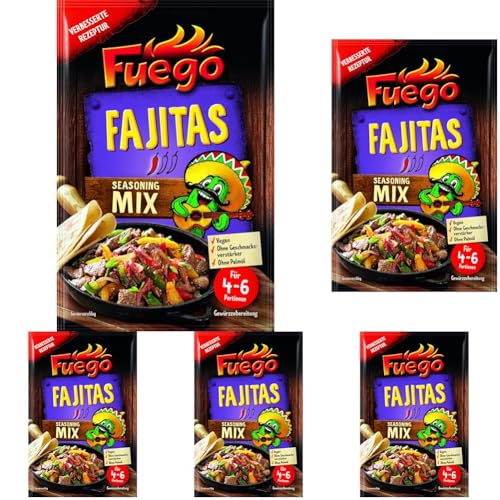 Fuego - Fajita Seasoning Mix | 30 g im Beutel (Packung mit 5) von Fuego