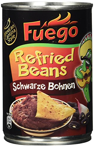 Fuego Refried Black Beans, 6er Pack (6 x 430 g) von Fuego