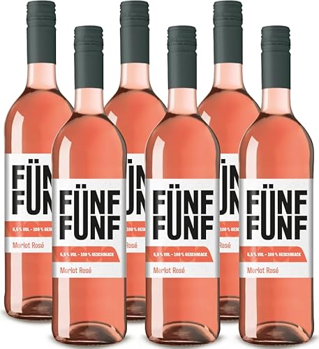 FünfFünf Merlot Rosé halbtrocken (6 x 0,75 l) von FünfFünf