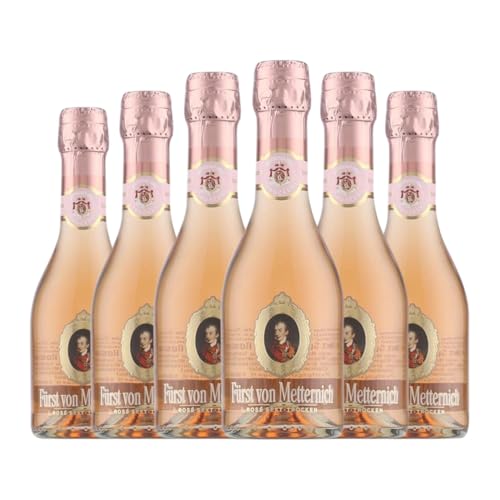 Fürst von Metternich Rosé Sekt Spätburgunder Trocken Kleine Flasche 20 cl Rosé Sekt (Karton mit 6 Kleine Flasche von 20 cl) von Fürst von Metternich