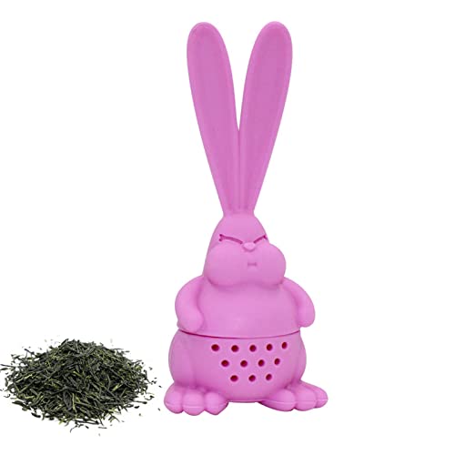 Niedliches Hasen-Tee-Ei, Angry Bunny Tea Infusers Für Losen Tee Mit 2 Großen Ohren, Wiederverwendbare Hitzebeständiges Silikon-Tee-Ei, Tee-Ei Für Losen Tee Für Eine Tasse Oder Eine Tasse von Fukamou