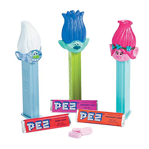 Fun Express - Trolls Pez Spender für Party - Esswaren - Bonbons - Traubenzucker - Party - 12 Stück von Fun Express