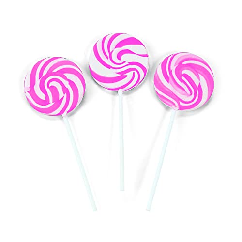 Hot Pink Swirl Lutscher Lutscher, Großpackung mit 48 einzeln verpackten Pops für Süßigkeitenbuffets, Abschlussfeiern, Jubiläen und Hochzeiten von Fun Express