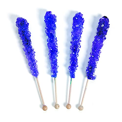 Rock Candy Pop Sticks, 24 Stück, Einzeln Wrapper, Nostalgische Süßigkeiten, Lutscherstäbchen (Lila) von Fun Express