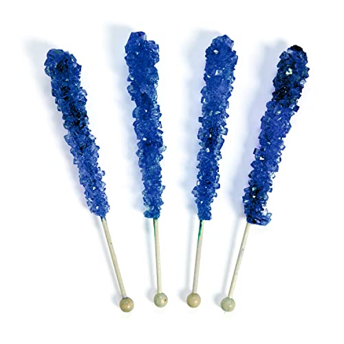 Rock Candy Pop Sticks, 24 Stück, Einzeln Wrapper, Nostalgische Süßigkeiten, Lutscherstäbchen (Marine) von Fun Express