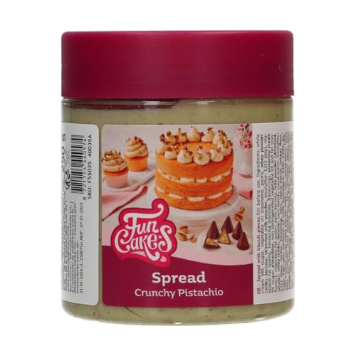 FunCakes Spread Crunchy Pistache: Aufstrich Knusprige Pistazie, gut zum Schichten zwischen Kuchen, zum Auftragen auf oder in Gebackene Cakes - 250g von FunCakes