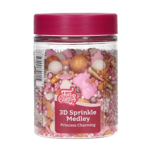 FunCakes 3D Sprinkle Medley Princess Charming: Zuckerstreusel, Guter Geschmack, gut zum Dekorieren von Kuchen, Torten und Cakes, Sprinkle Mix - 70g von FunCakes