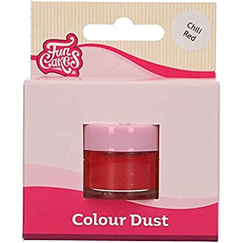 FunCakes Color Dust Chili Red: Farbpulver für Lebensmittel, zur Kuchendekoration, Halal-zertifiziert von FunCakes