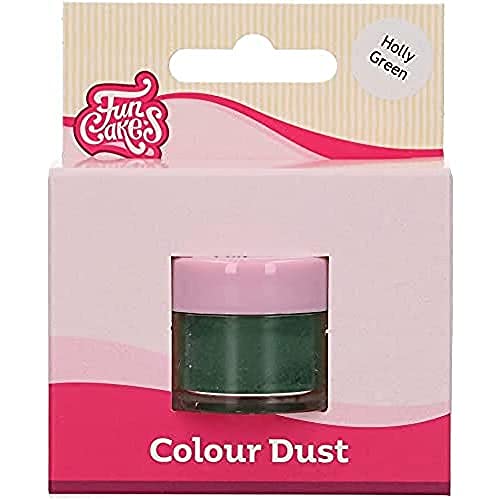 FunCakes Color Dust Holly Green: Farbpulver für Lebensmittel, für die Kuchendekoration, Halal-zertifiziert von FunCakes