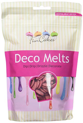 FunCakes Deko Melts, rot, 2er Pack (2 x 250 g) von FunCakes