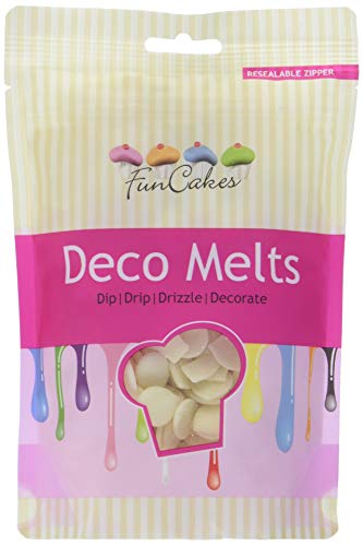 FunCakes Deko Melts, weiß, 2er Pack (2 x 250 g) von FunCakes