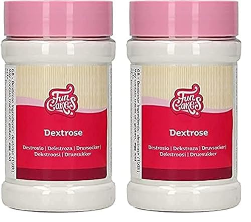 FunCakes Dextrose: Natürlicher Süßstoff, wunderbar süßer Geschmack, Traubenzucker, 200 g. (Packung mit 2) von FunCakes