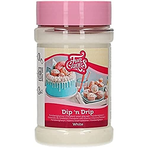 FunCakes Dip 'n Drip Weiß: Tropfen für Kuchen, guter Geschmack, perfekt zum Dekorieren von Kuchen, Tropfen für Kuchen, Kuchen Tropfen. 375 g. von FunCakes