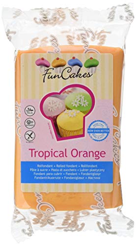 FunCakes Fondant -Tropical orange (1 x 250 g) von FunCakes