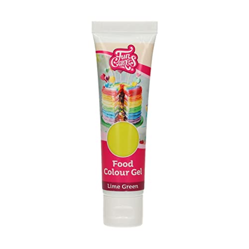 FunCakes Food Colour Gel Lime Green: Hochkonzentrierte Lebensmittelfarbe für Teig, Sahne, Fondant, Marzipan. Einfache Dosierung. Einzelne Tropfen, um lebendige Farben zu erzeugen. Halal. 30 g. von FunCakes