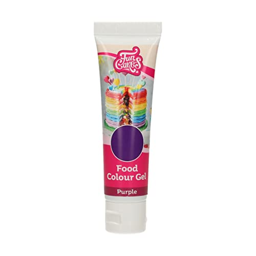 FunCakes Food Colour Gel Violett: Hochkonzentrierte Lebensmittelfarbe für Teig, Sahne, Fondant, Marzipan. Einfache Dosierung. Einzelne Tropfen, um lebendige Farben zu erzeugen. Halal. 30 g. von FunCakes