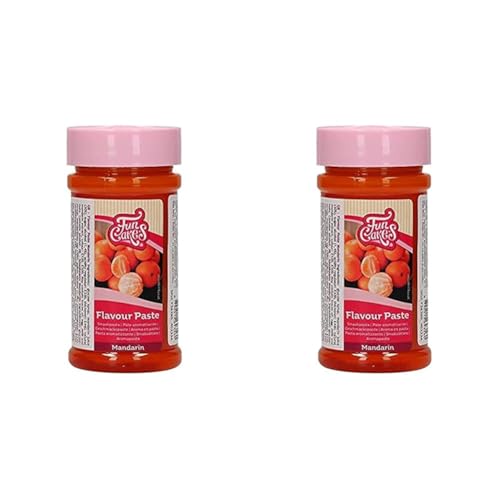 FunCakes Geschmackpaste Mandarine: Lebensmittelpaste, großartiger Geschmack, perfekt zum Dekorieren von Kuchen, geeignet für Teig und Füllungen. 120 g. (Packung mit 2) von FunCakes