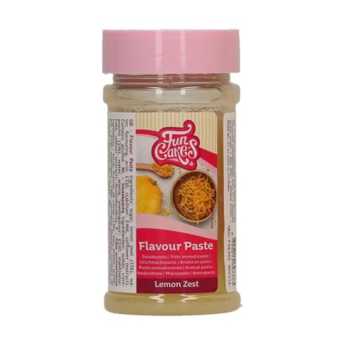 FunCakes Geschmackspaste Zitronenzeste: Lebensmittelaroma, großartiger Geschmack, gut zum Dekorieren von Kuchen, geeignet für Teig und Füllungen. 100 g. von FunCakes