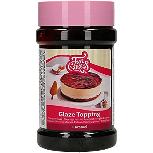 FunCakes Glaze Topping Karamell: Cake Topping, guter Geschmack, perfekt zum Dekorieren von Kuchen, Dessert Topping. 375 g. von FunCakes