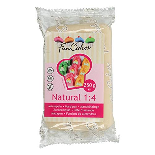 FunCakes Marzipan Natural 1: 4 Ready-to-Roll, 1er Pack (1 x 250 g) von FunCakes