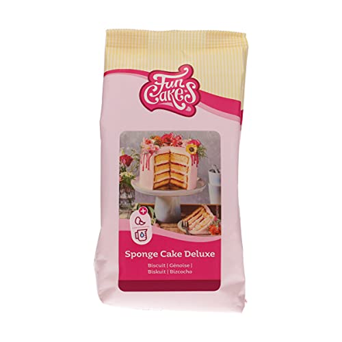 FunCakes Mix für Biskuit Deluxe: Einfach zu verwenden, wunderbar leichter Biskuitkuchen, perfekt für die Kuchendekoration, Konditorqualität, Kuchenbasis, Halal., 500 g von FunCakes