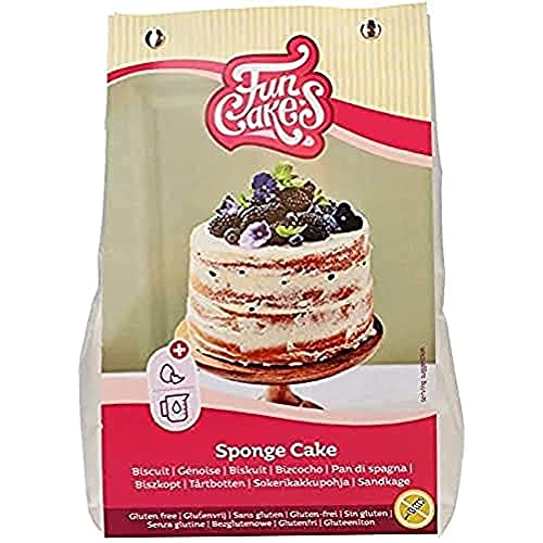 FunCakes Mix für Biskuitkuchen, Glutenfrei: Einfach in der Anwendung, Wunderbar leichter Biskuitkuchen, Perfekt für die Kuchendekoration, Konditorqualität, Kuchenboden, Halal zertifiziert, 500g von FunCakes