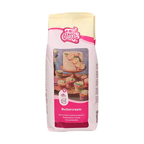 FunCakes Mix für Buttercreme: Einfach zu verwenden, cremig, perfekt zum Dekorieren, Abdecken und Füllen von Kuchen, Belag auf Cupcakes, Halal., 1 kg von FunCakes