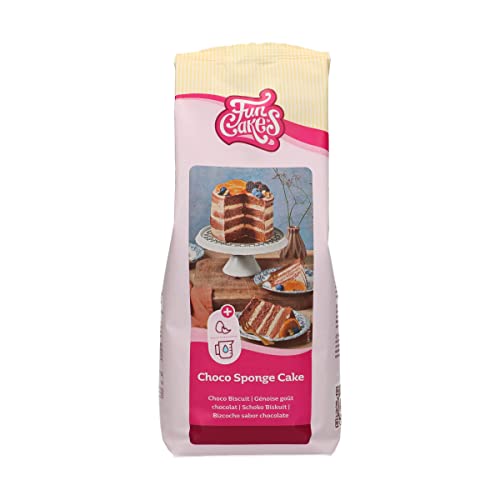 FunCakes Mix für Choco Biskuitkuchen: Einfach zu verwenden, wunderbar leichter Schokoladenkuchen, perfekt für die Kuchendekoration, Konditorqualität, Schokoladenkuchenbasis, Halal., 1 kg von FunCakes