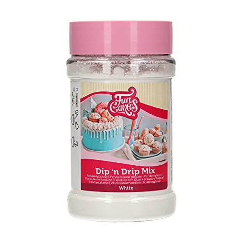 FunCakes Mix für Dip 'n Drip Weiß: Tropfen für Kuchen, guter Geschmack, perfekt zum Dekorieren von Kuchen, Tropfen für Kuchen, Kuchen Tropfen. 150 g. von FunCakes