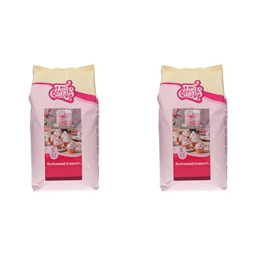 FunCakes Mix für Enchanted Cream: Einfach zu verwendende, sehr leichte und flauschige schneeweiße Creme, 4 kg (Packung mit 2) von FunCakes